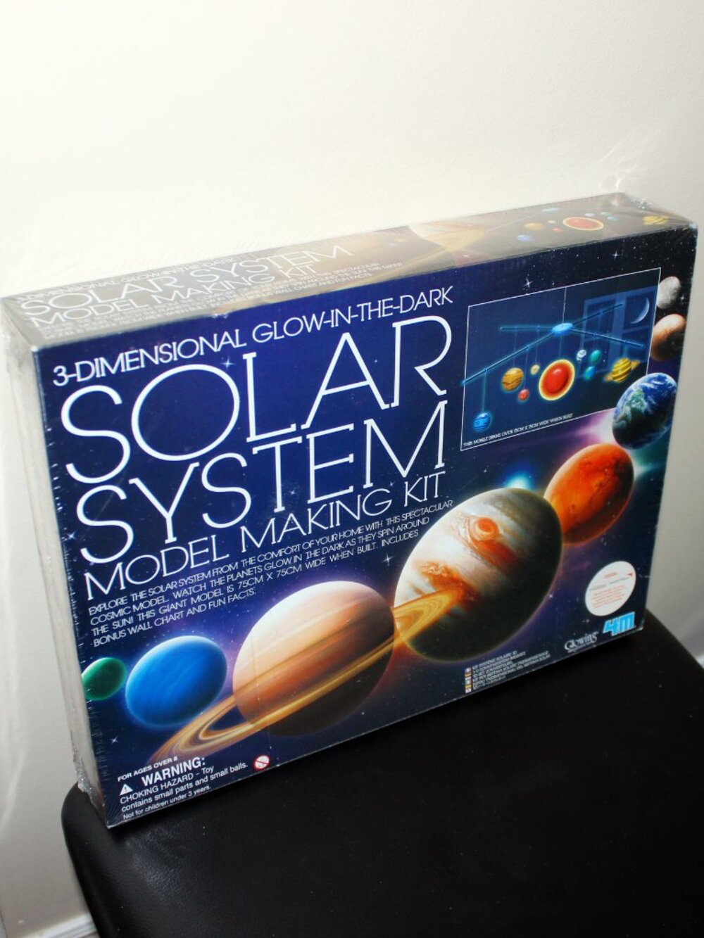 3/$77❤️sealed 4M 3D 3-Dimensional Glow-In-The-Dark Solar System Model Making Kit